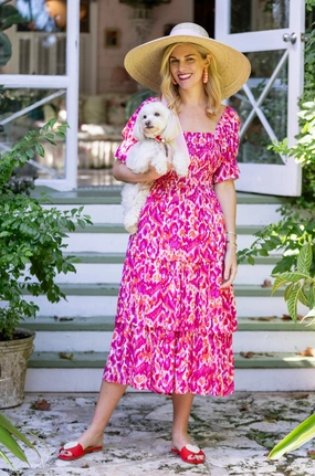 AntiFrayEdging Cozy Fit Reese Dress / Magenta