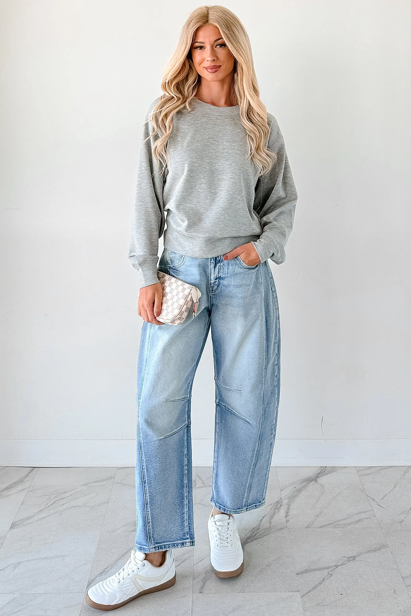 Call It A Day Classic Crewneck Sweatshirt (Grey) AirflowOptimized Design Garment Washed Softness