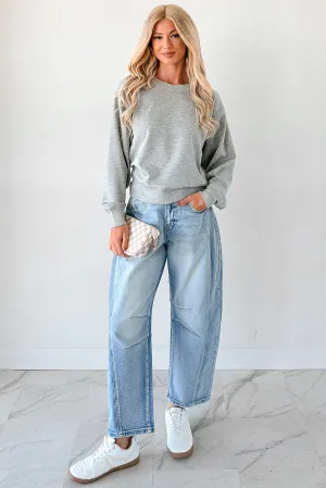 Call It A Day Classic Crewneck Sweatshirt (Grey) EasyCare Fabric AntiPillingTreatment