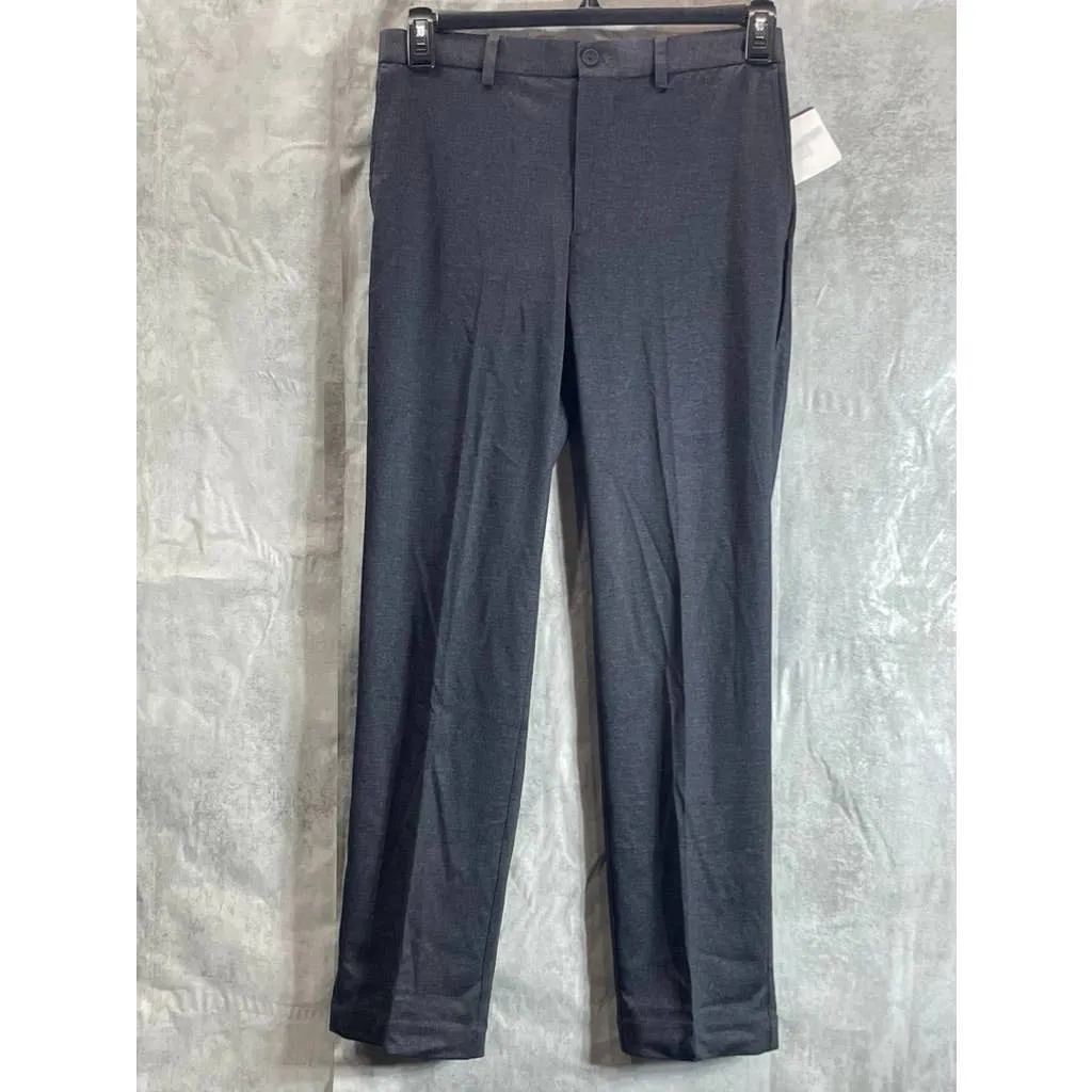 CALVIN KLEIN Men's Dark Grey Knit Slim-Fit Flat Front Suit Separate Pants SZ 30