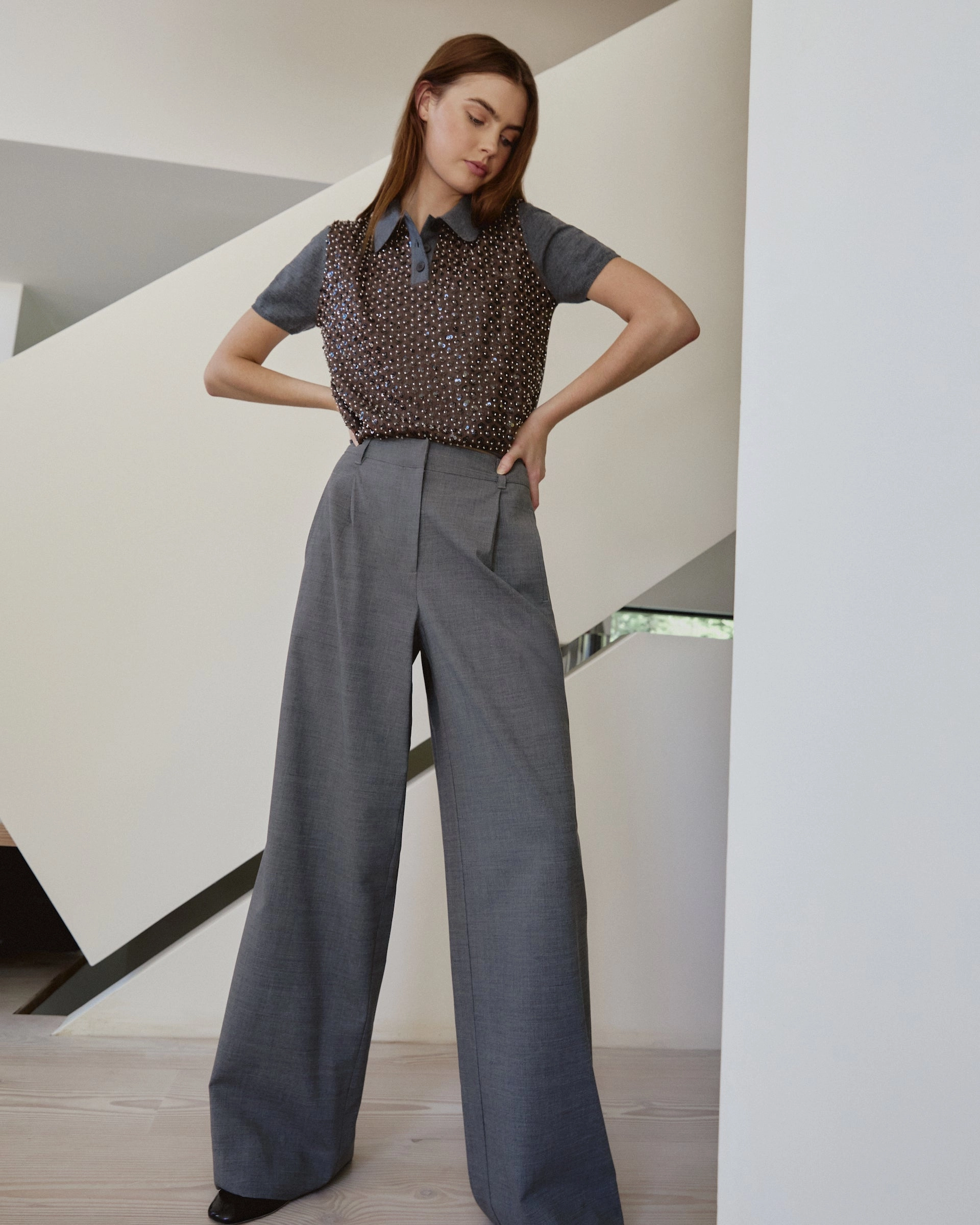 Camilla Knit Top Circular Knit FrenchTerryTexture