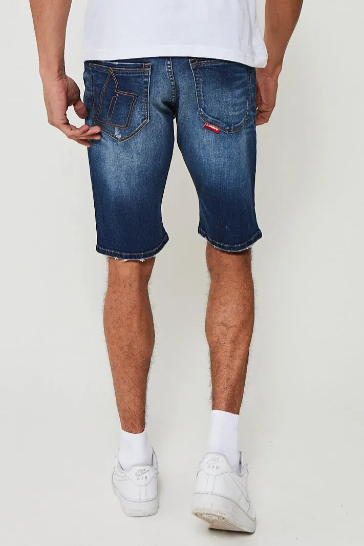Camley Denim Short - Mid Blue
