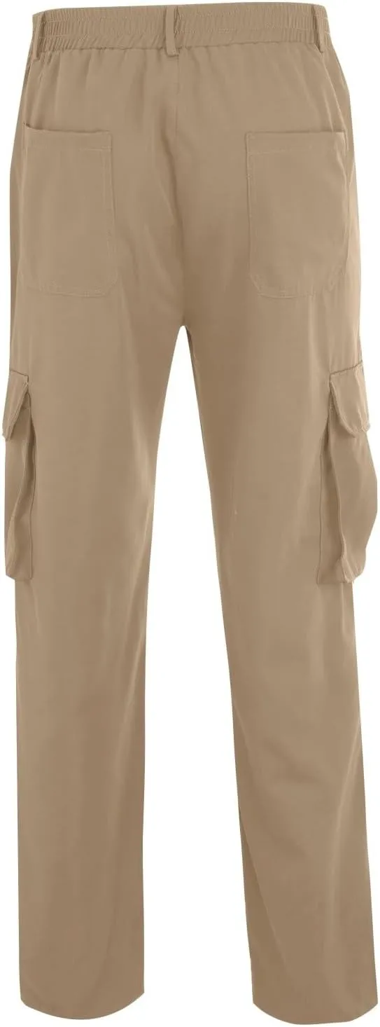 Camo Cargo Pants for Men Loose Fit Casual Lightweight Straight Cargo Sweatpants with Pockets Outdoor Hiking Joggers