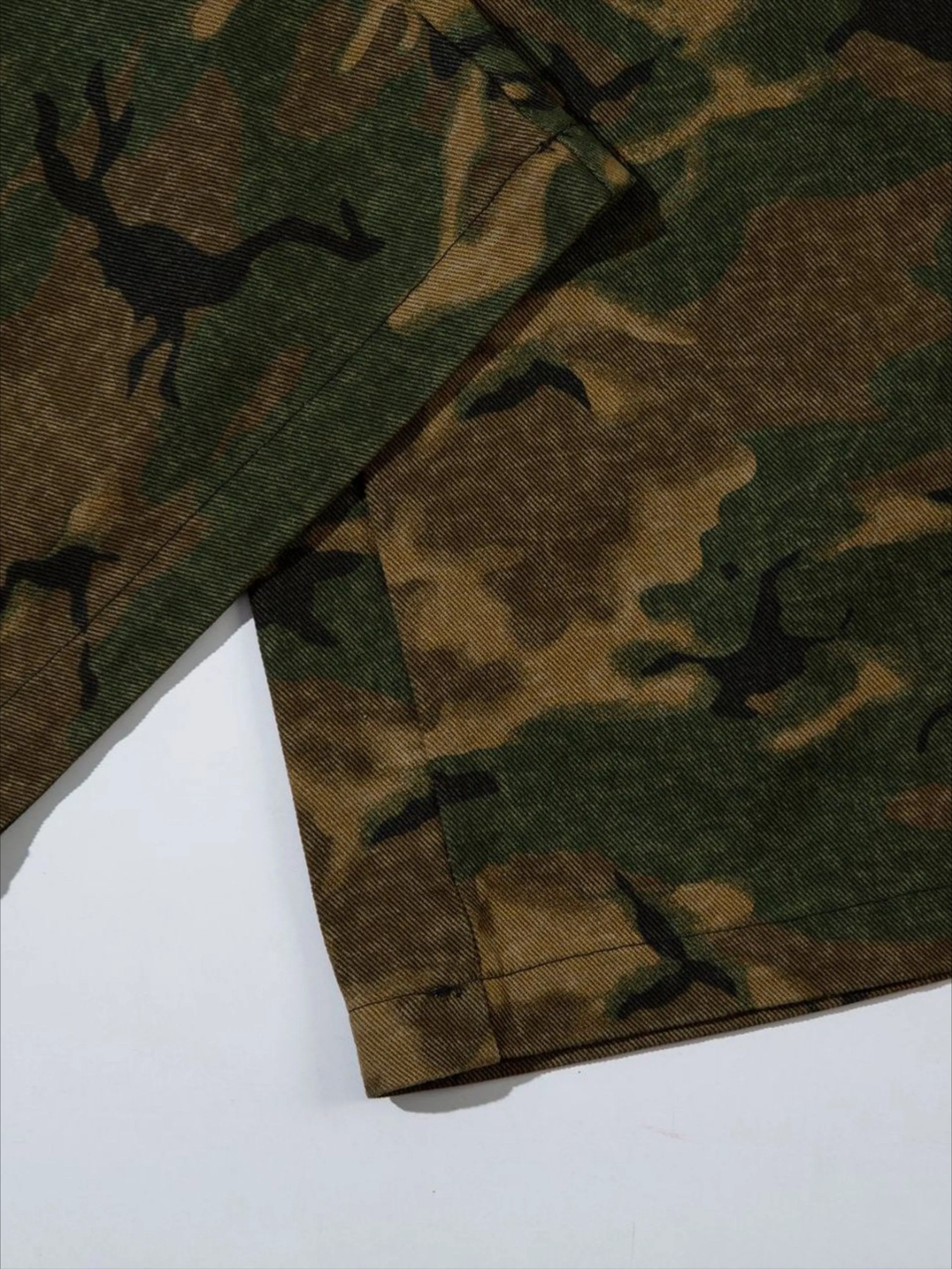 Camouflage Oversize Denim Cargo Pants