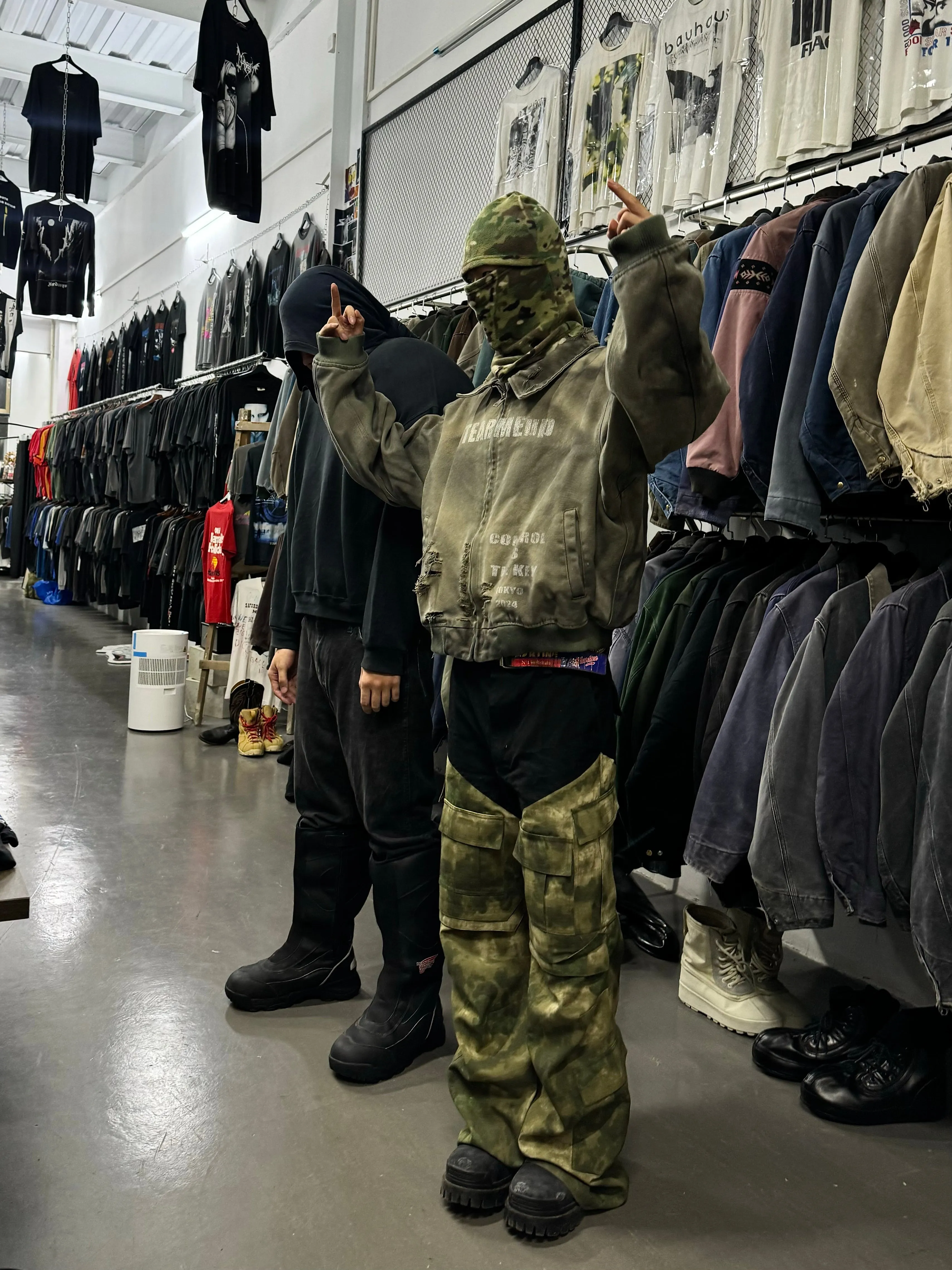 Camouflage Patchwork Cargo Pants