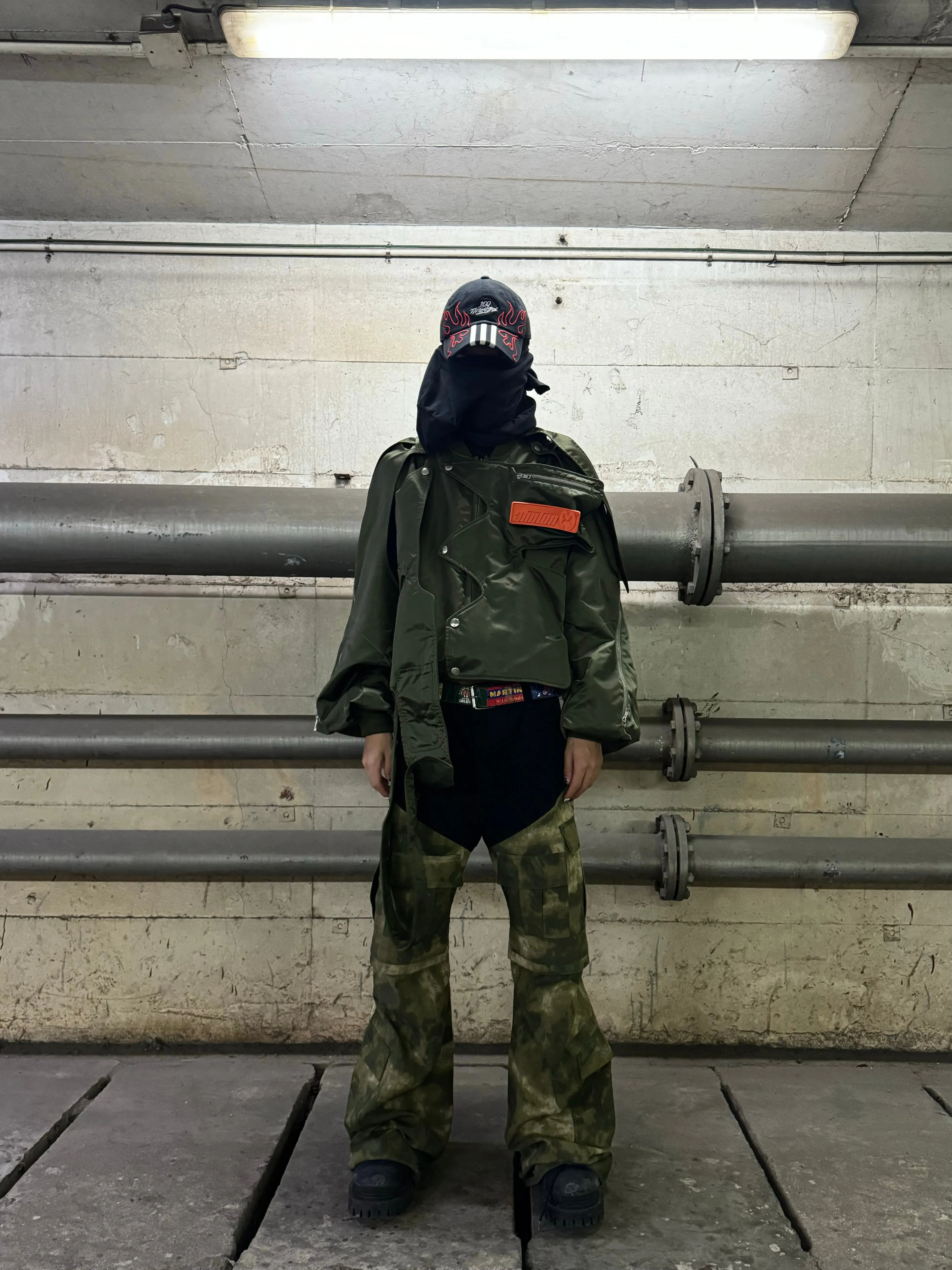 Camouflage Patchwork Cargo Pants