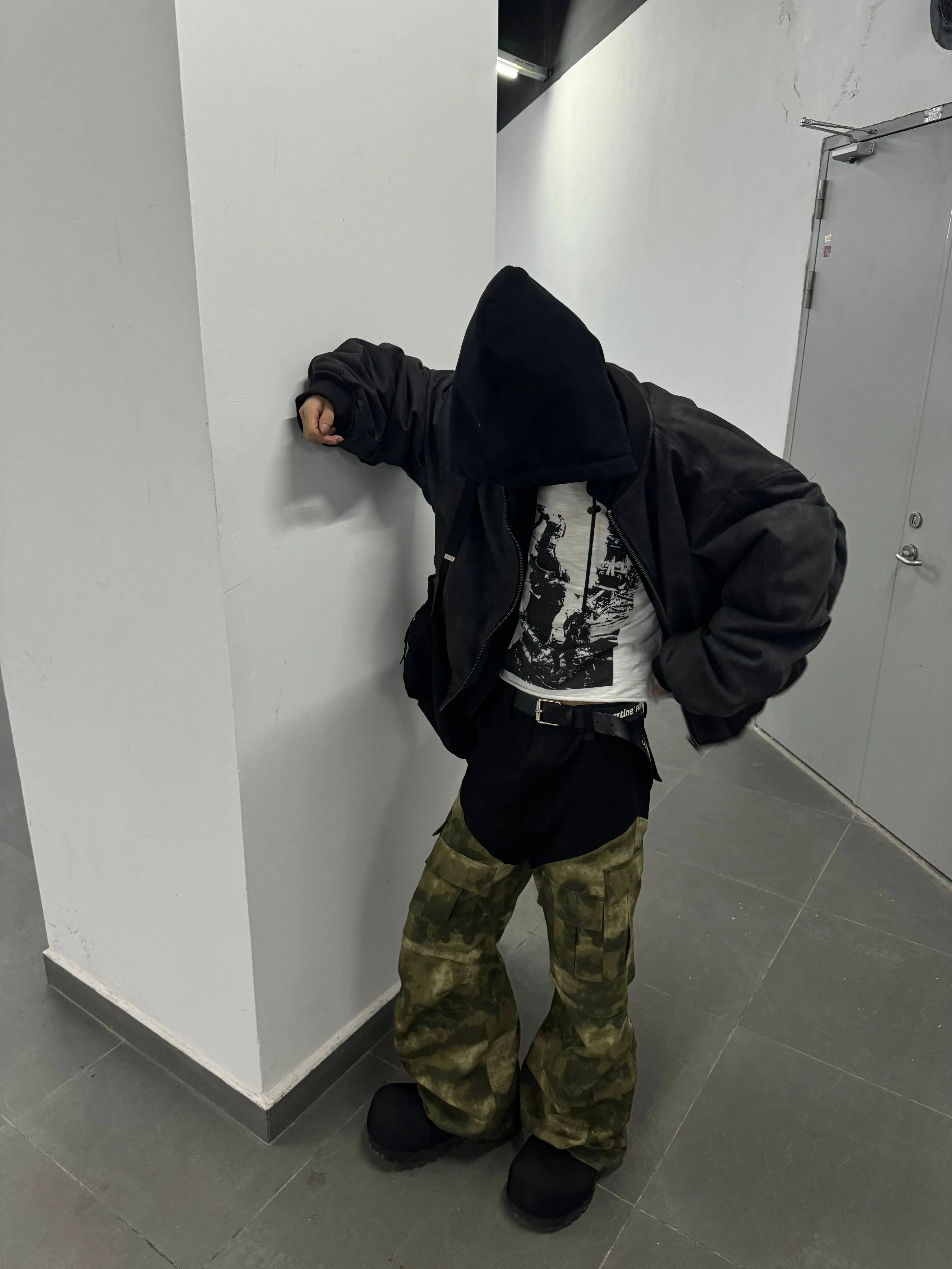 Camouflage Patchwork Cargo Pants