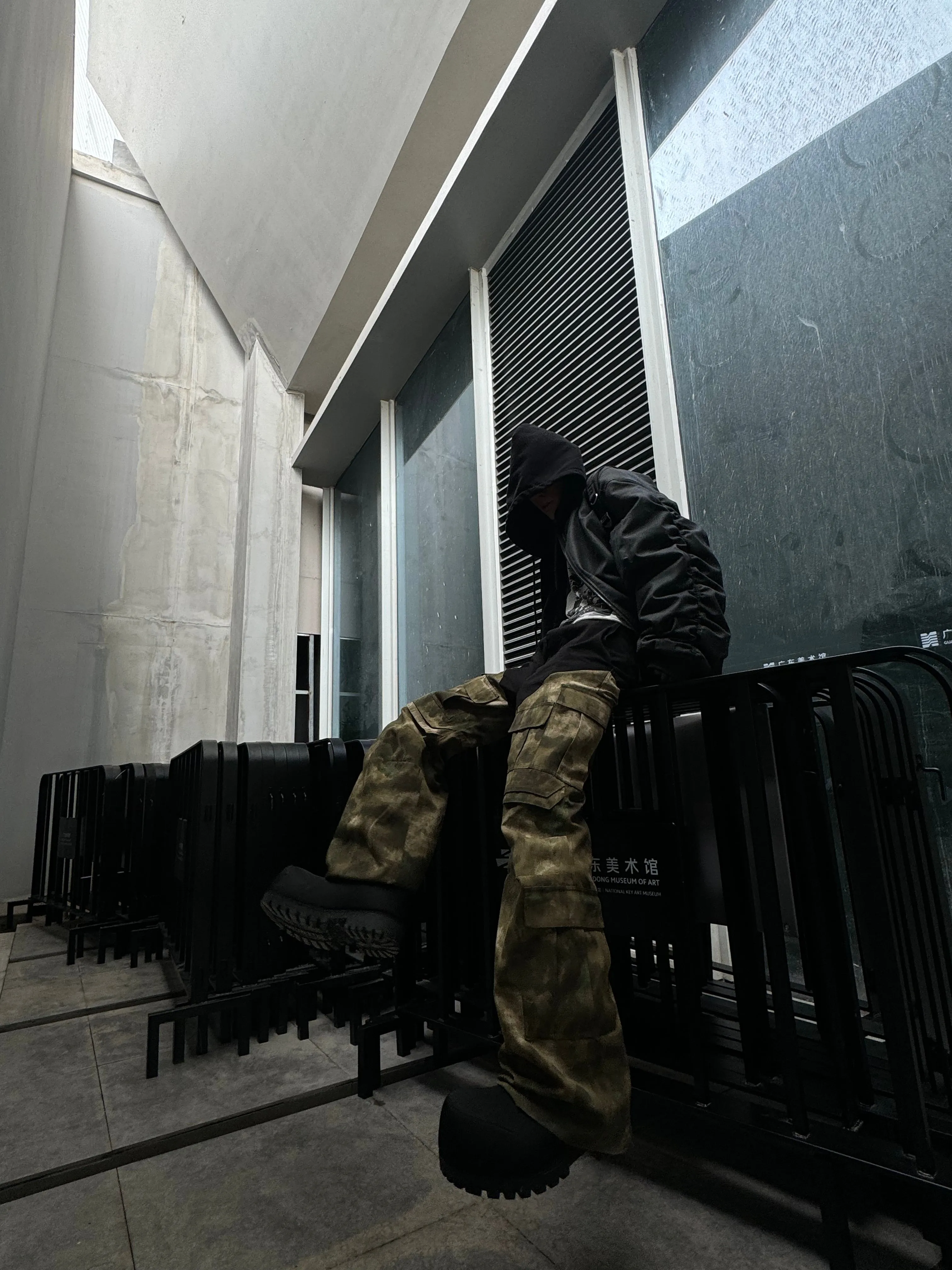 Camouflage Patchwork Cargo Pants
