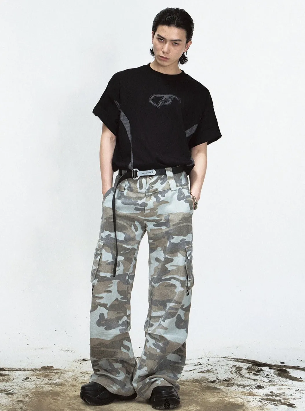 Camouflage Stained Cargo Pants