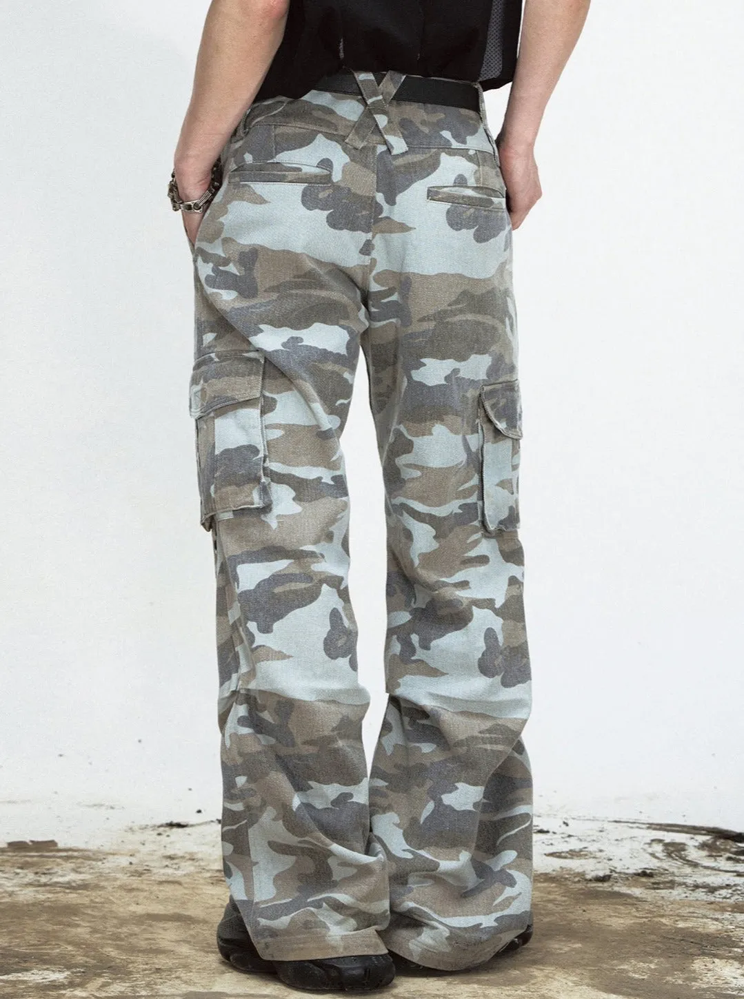 Camouflage Stained Cargo Pants