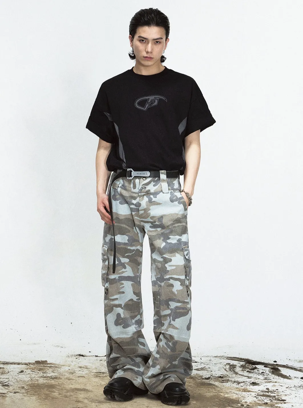 Camouflage Stained Cargo Pants