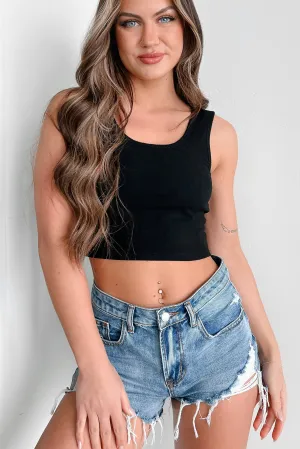 Active Blouse EcoFriendlyBlend Candid Responses Brami Crop Tank (Black)