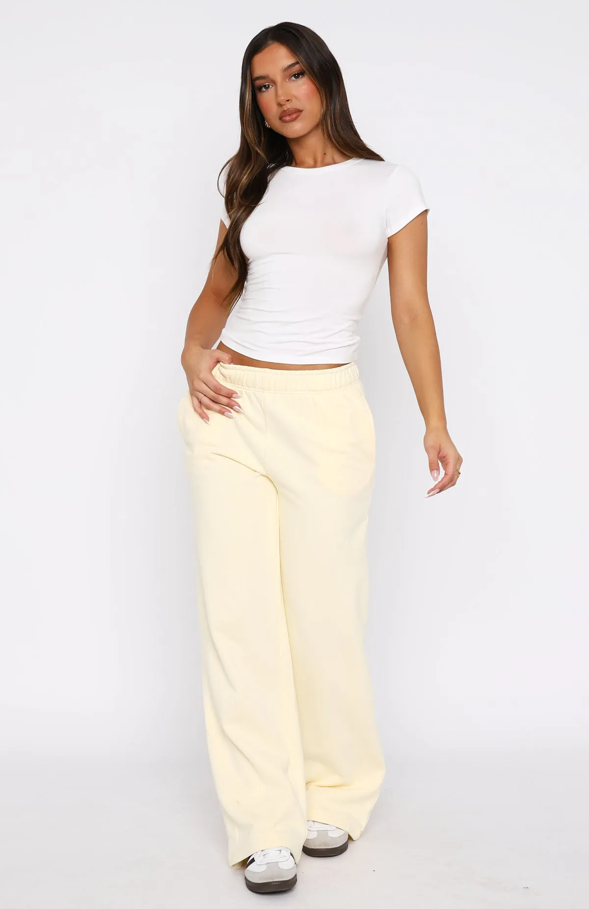 Can't Sleep Wide Leg Sweatpants Butter