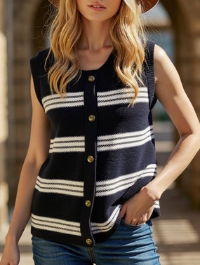 Cardigan with embroidery vest TemperatureRegulating Material