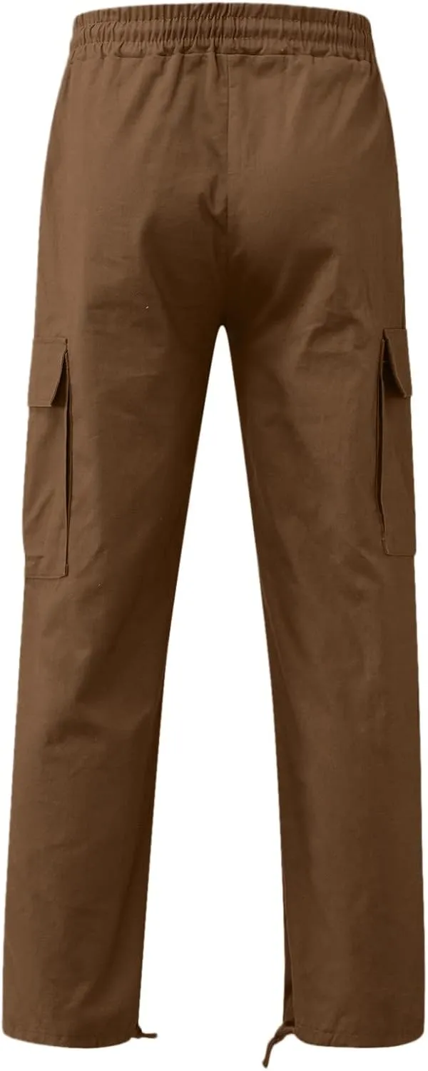 Cargo Pants for Men Baggy Casual Wild Work Joggers Athletic Pants Hiking Trousers Outdoor Wearing Track Pants with Pockets