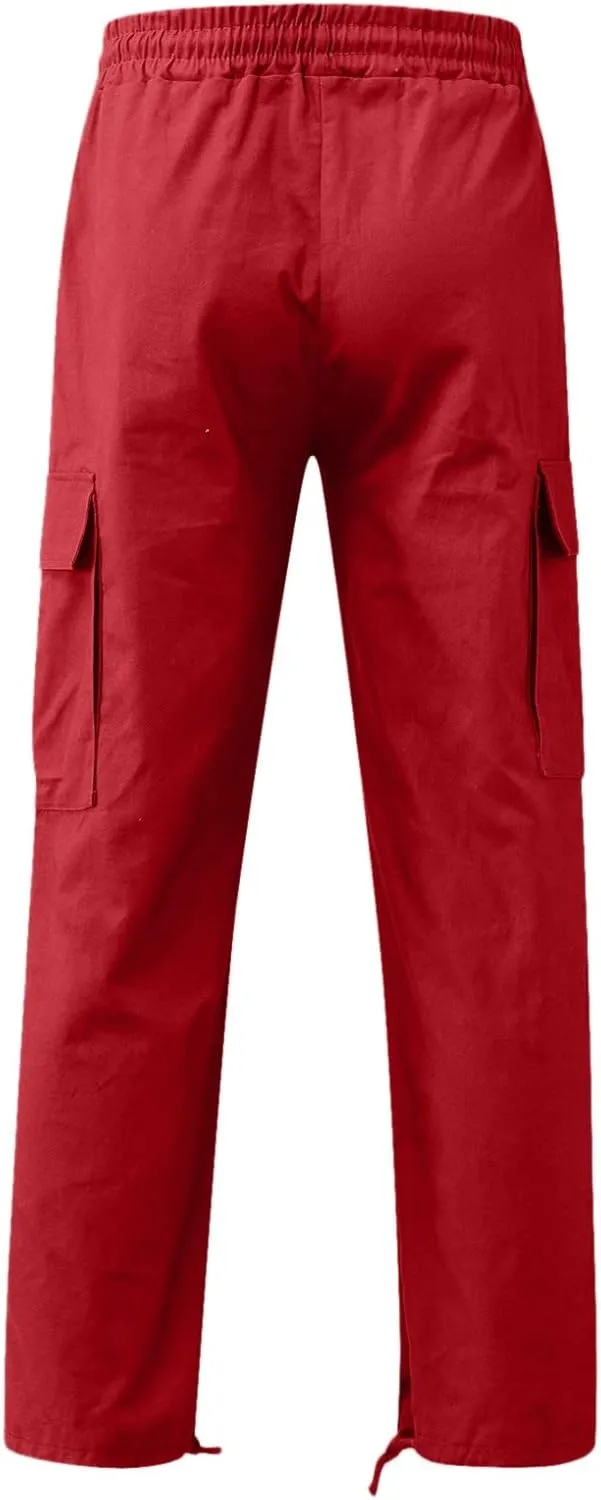 Cargo Pants for Men Baggy Casual Wild Work Joggers Athletic Pants Hiking Trousers Outdoor Wearing Track Pants with Pockets