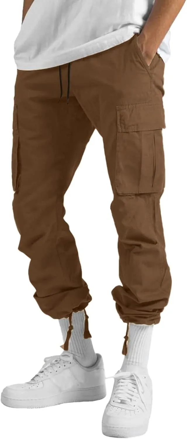 Cargo Pants for Men Baggy Casual Wild Work Joggers Athletic Pants Hiking Trousers Outdoor Wearing Track Pants with Pockets