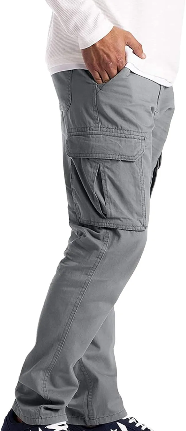Cargo Pants for Men Baggy Relaxed Fit Causal Work Trousers Outdoor Hiking Cargo Sweatpants Pockets Athletic Joggers