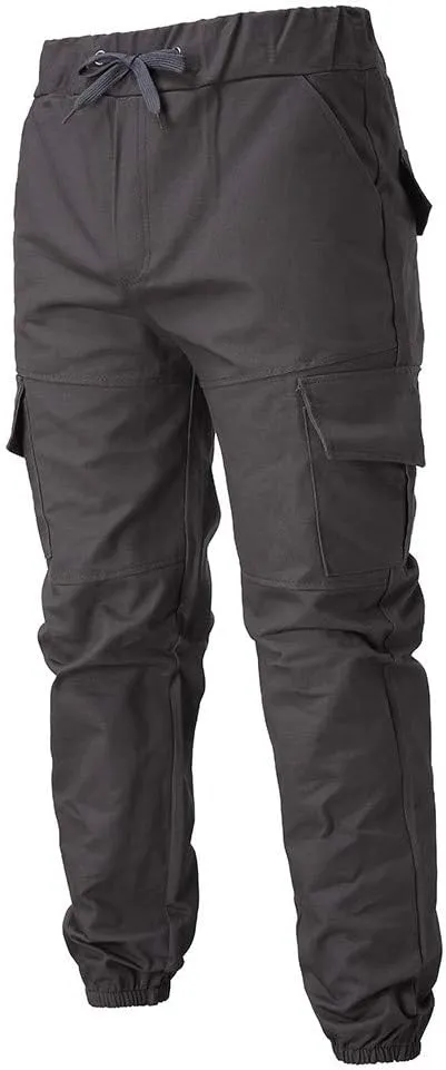 Cargo Pants for Men Big and Tall Men's Joggers with Zipper Pockets Running Athletic Workout Pants Tapered Sweatpants