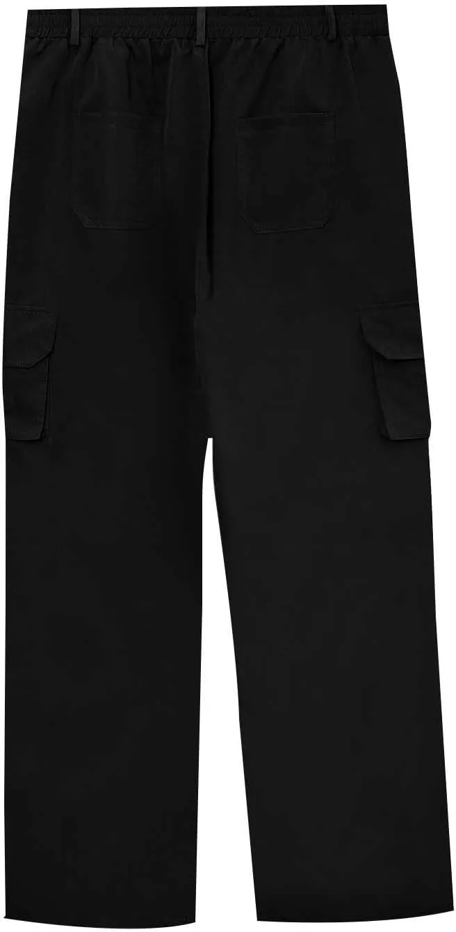 Cargo Pants for Men Relaxed Fit Stretch Construction Work Pants Elastic Waist Ripstop Outdoor Hiking Pants 6 Pockets