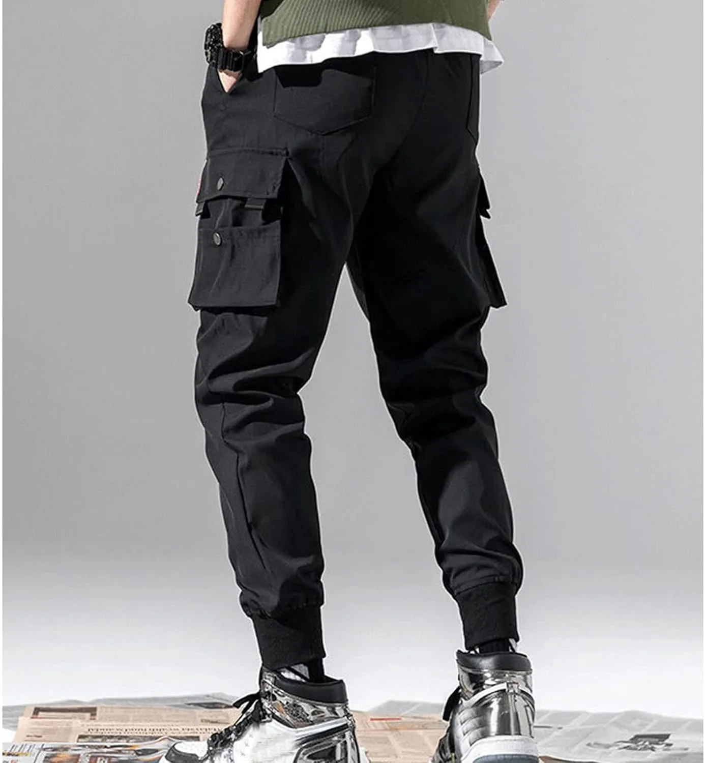 Cargo Pants for Men, Streetwear Hip Hop Pants Cargo Joggers Men Casual Active Sports Sweatpants for Men Women Unisex