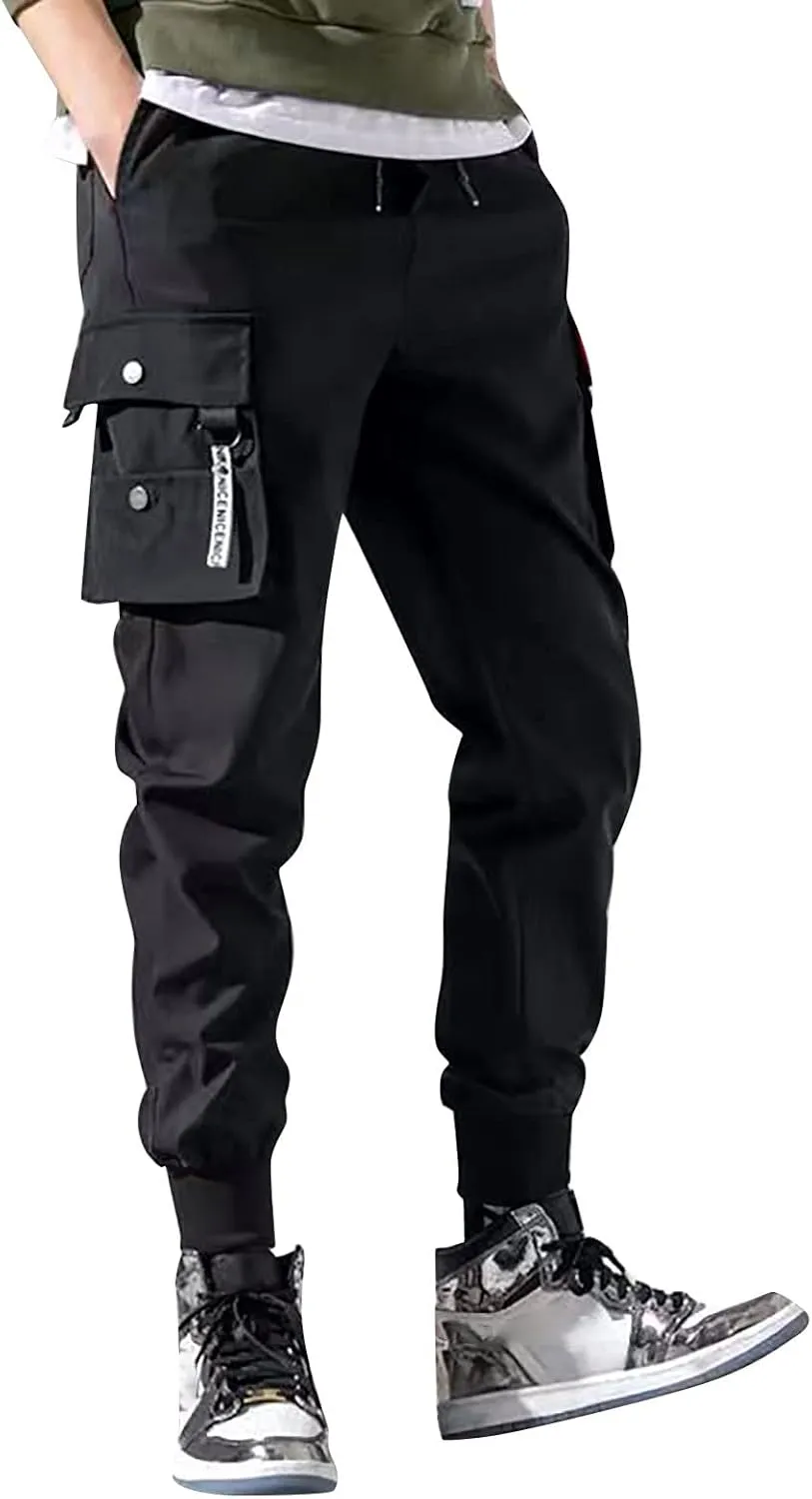 Cargo Pants for Men, Streetwear Hip Hop Pants Cargo Joggers Men Casual Active Sports Sweatpants for Men Women Unisex