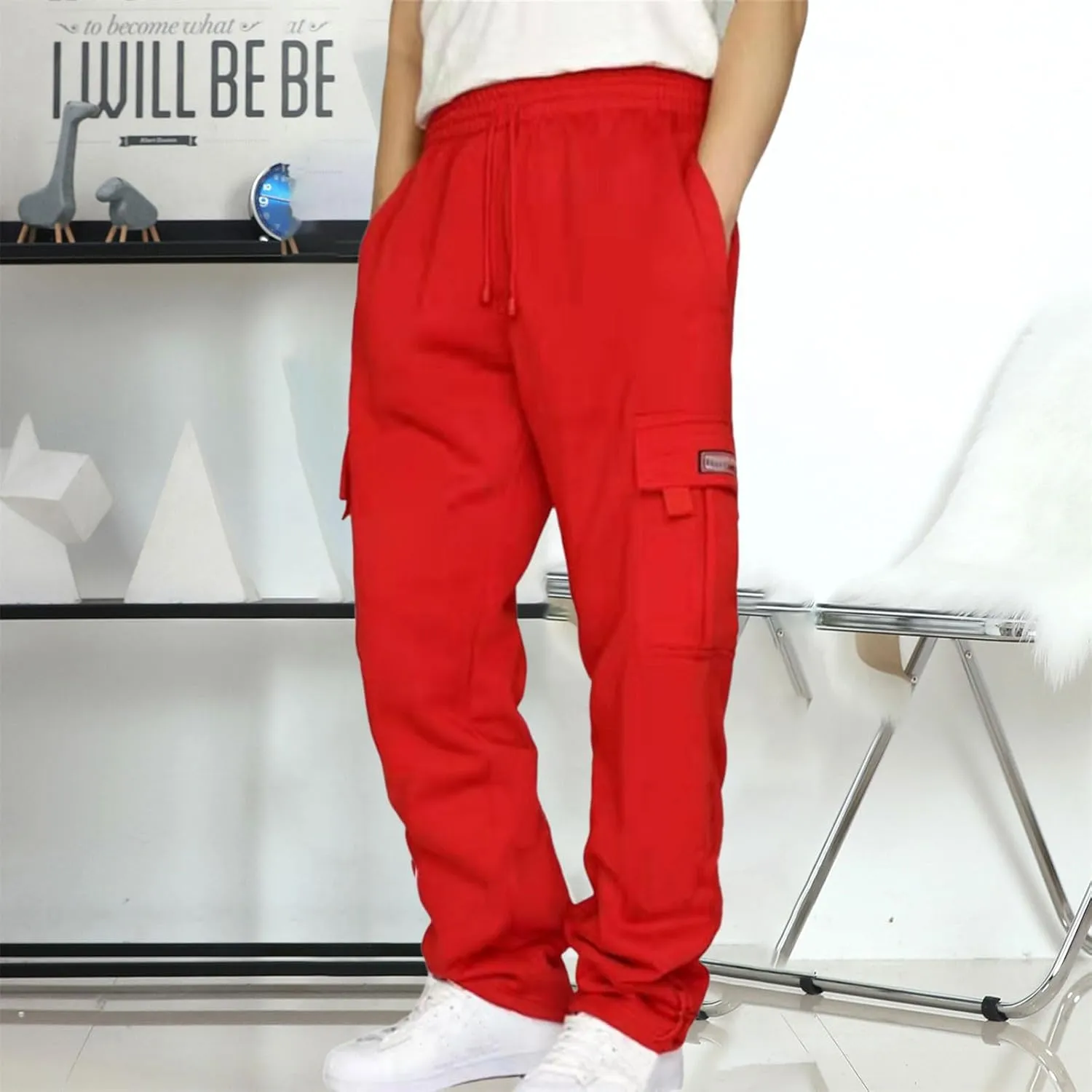 Cargo Pants for Men, Streetwear Hip Hop Pants Cargo Joggers Men Casual Active Sports Sweatpants for Men Women Unisex