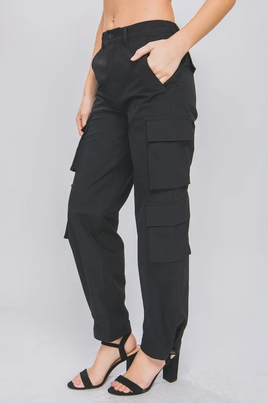 Cargo Pants With Snap Button