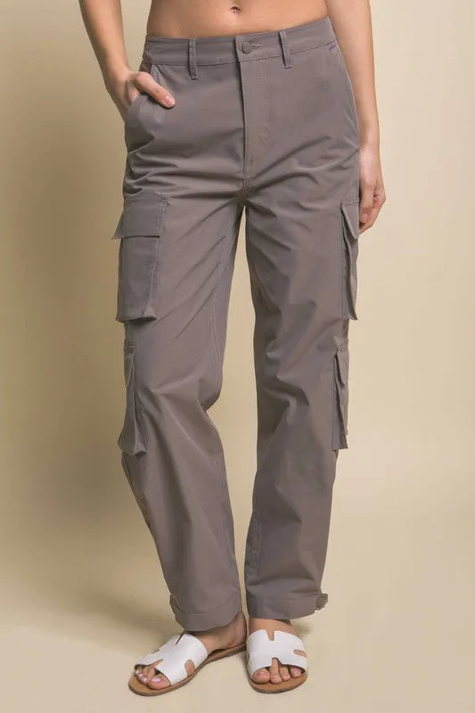 Cargo Pants With Snap Button