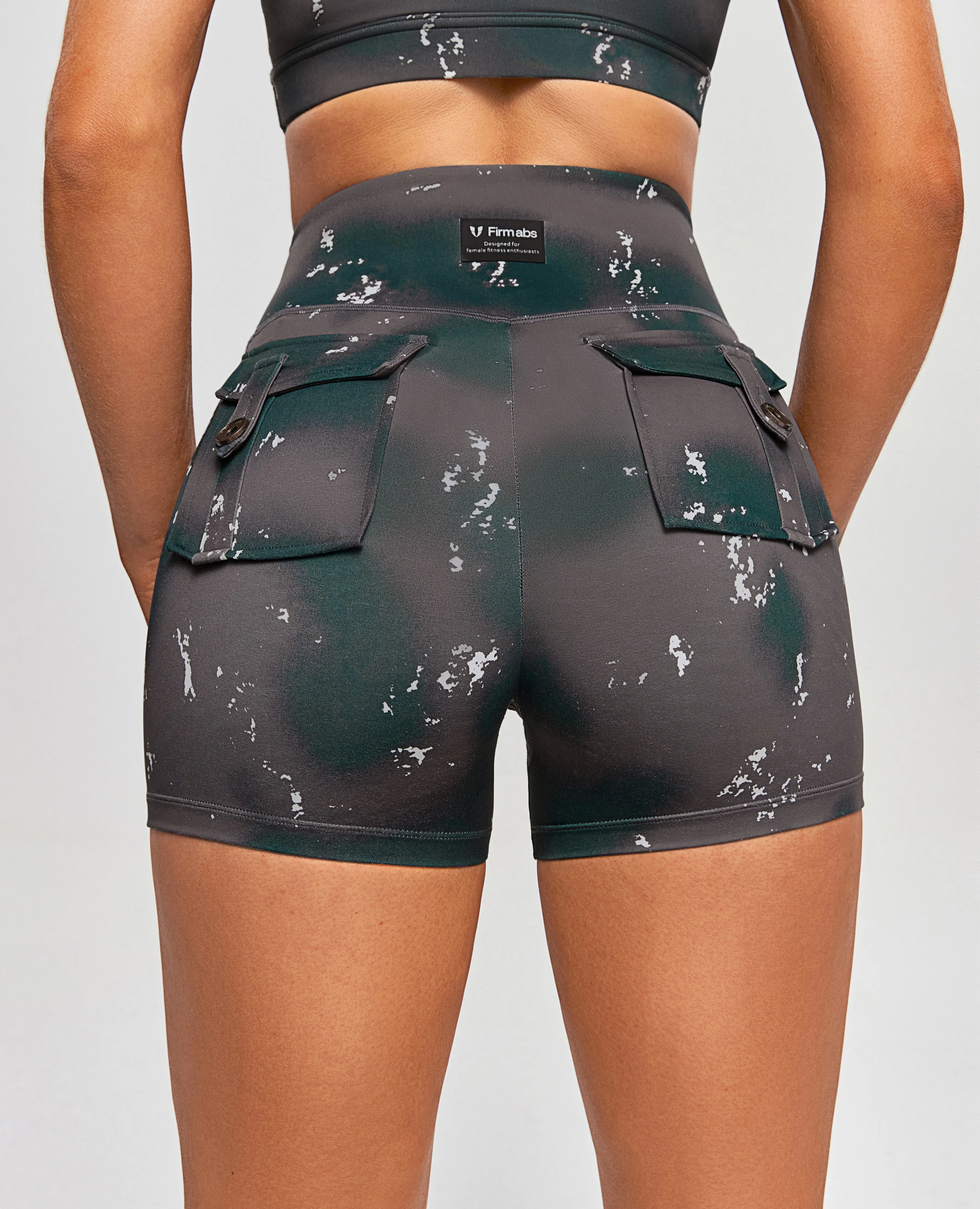 Cargo Short Shorts - Phantom Tie Dye