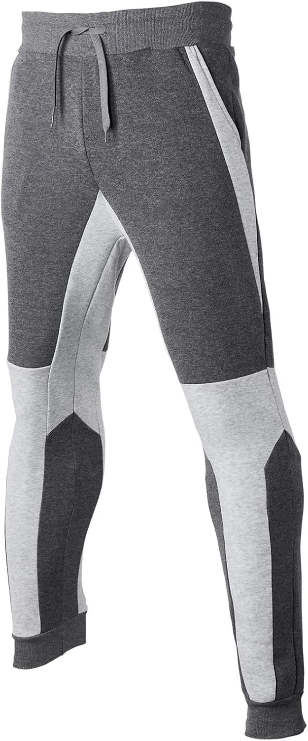 Cargo Sweatpants for Men Baggy Joggers Warm Fleece Heavyweight Gym Athletic Running Track 5 Pocket Winter Sweat Pants