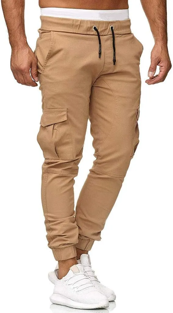 Cargo Sweatpants for Men Big and Tall Fit Cargo Pants for Men Stretch Men's Slim Fit Fleece Pants Winter Big and Tall