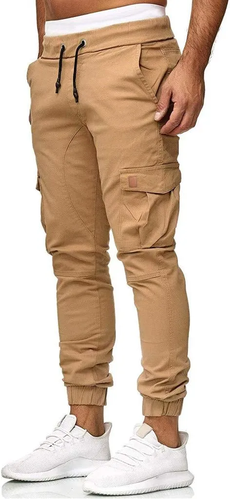 Cargo Sweatpants for Men Big and Tall Fit Cargo Pants for Men Stretch Men's Slim Fit Fleece Pants Winter Big and Tall