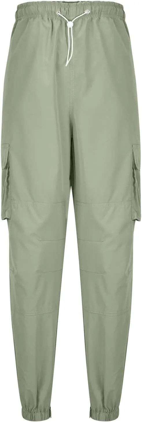 Cargo Sweatpants for Men Casual Fitness Drawstring Cargo Pants Workout Joggers Trousers Outdoor with Mutil Pockets