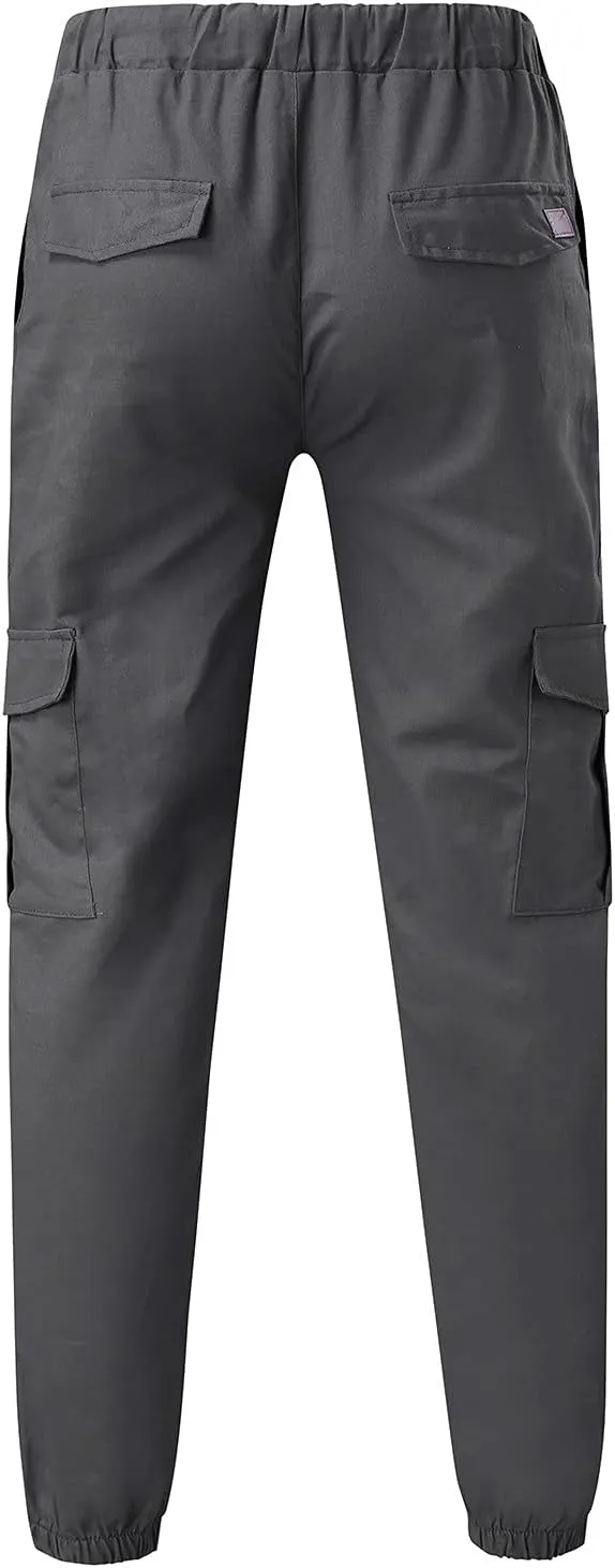 Cargo Trousers for Men Golf Track Pant 2023 Men's Heavyweight Cargo Fleece Sweatpants Stretch Elastic Waist Jogger