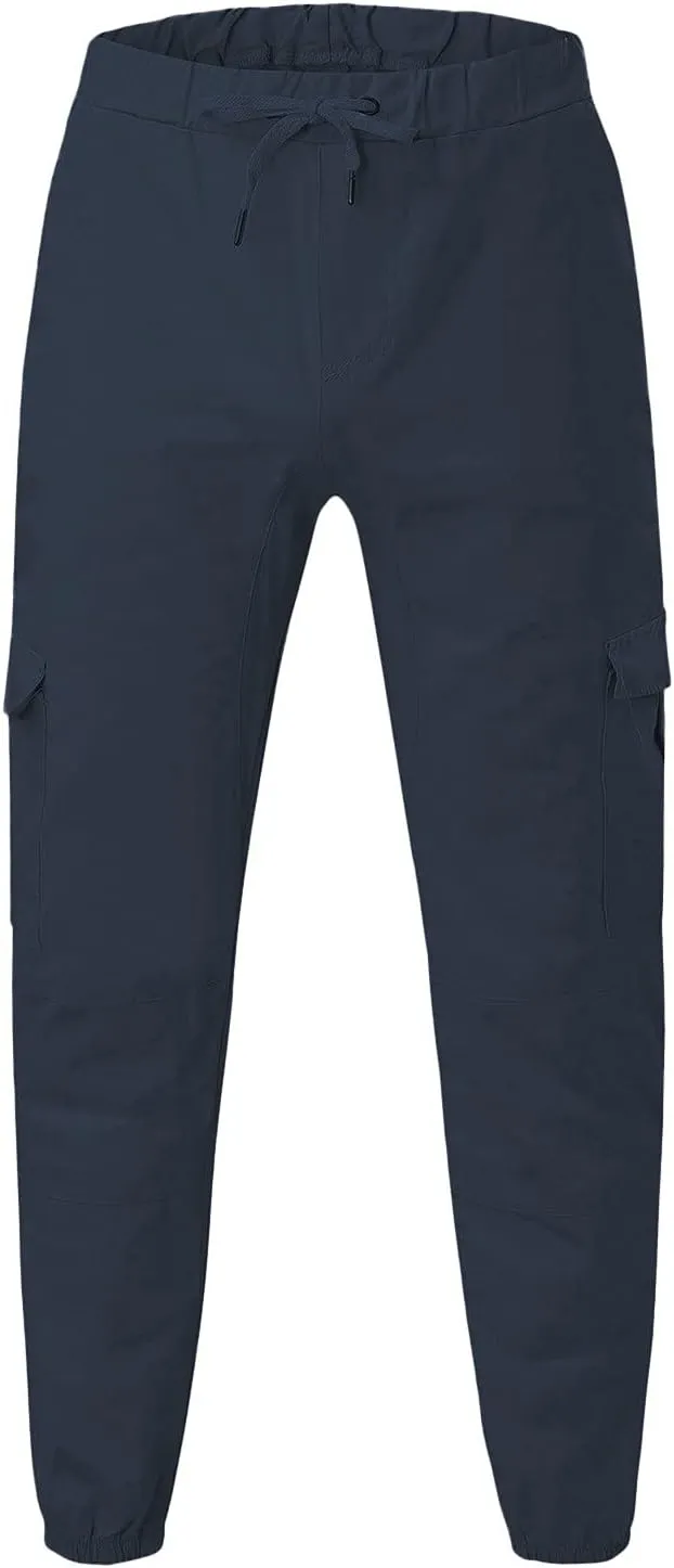 Cargo Trousers for Men Golf Track Pant 2023 Men's Heavyweight Cargo Fleece Sweatpants Stretch Elastic Waist Jogger