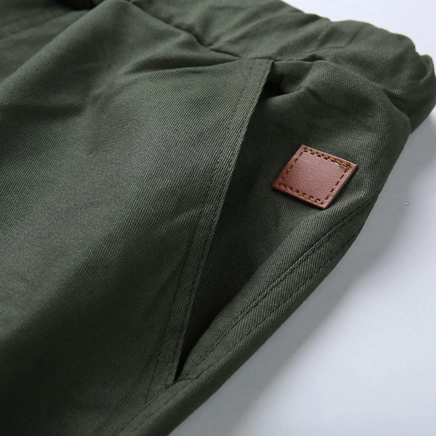 Cargo Trousers for Men Golf Track Pant 2023 Men's Heavyweight Cargo Fleece Sweatpants Stretch Elastic Waist Jogger