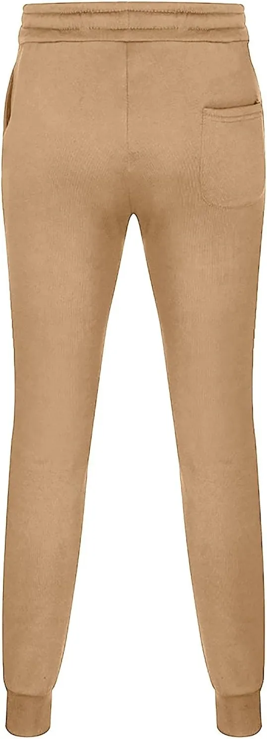 Cargo Trousers for Men Gym Training Workout Pants Slim Fit with Zipper Pockets Men's Golf Joggers Pants with Zipper
