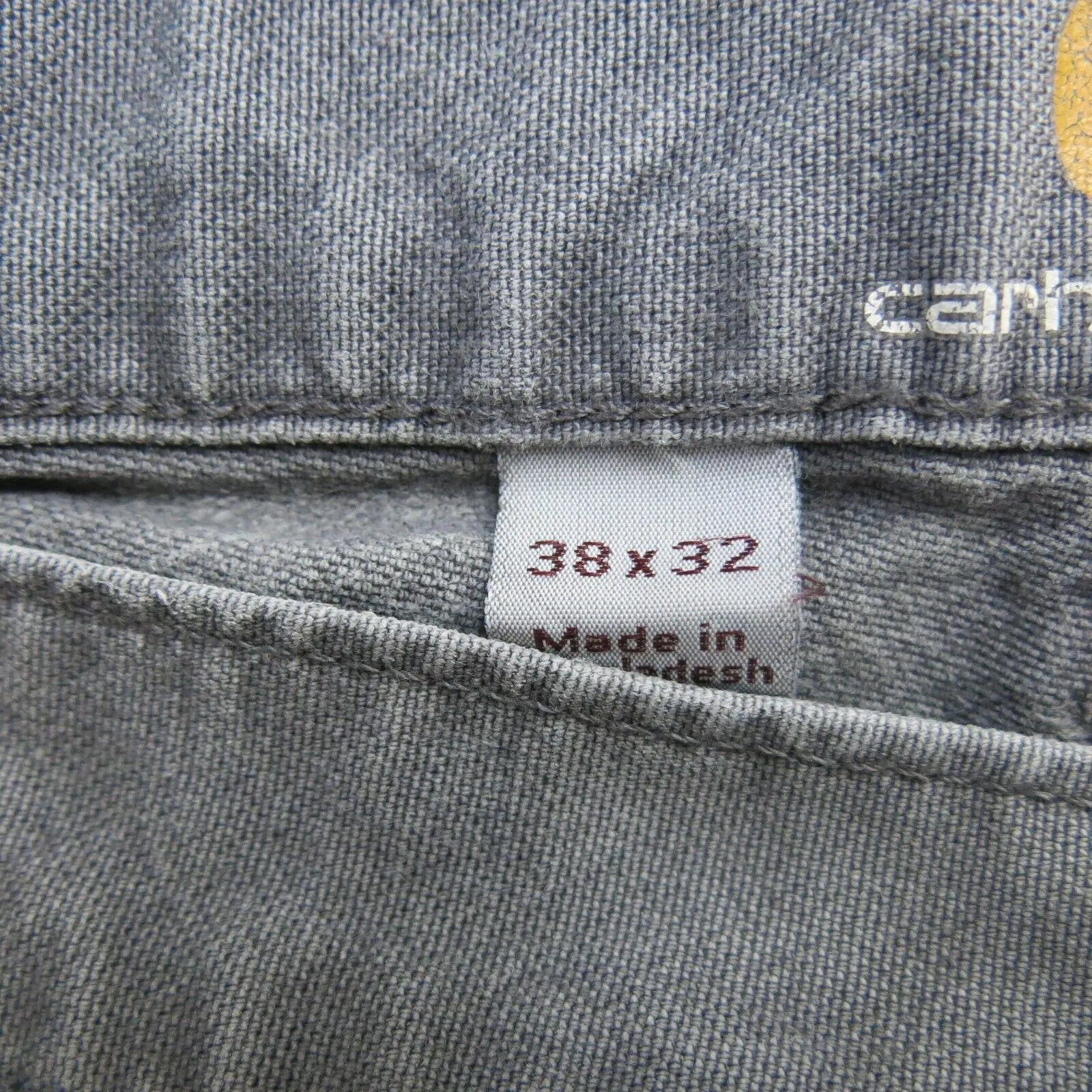Carhartt Jeans Mens W38XL32 Gray Relaxed Fit Denim Straight Leg Outdoors