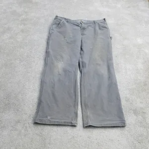 Carhartt Jeans Mens W38XL32 Gray Relaxed Fit Denim Straight Leg Outdoors