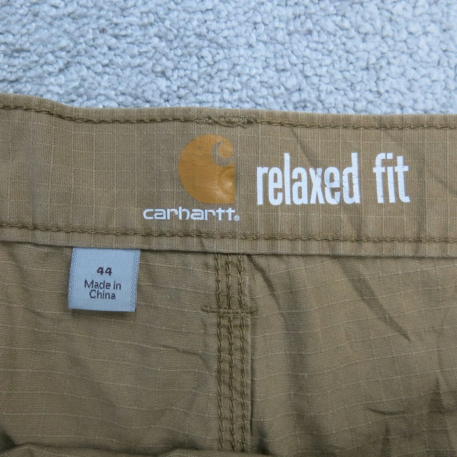Carhartt Shorts Men 44 Khaki Relaxed Fit Chino Work Wear Outdoors Pocket Cotton