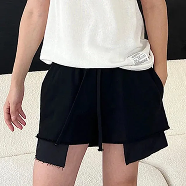 Casual Big Pockets Drawstring Shorts