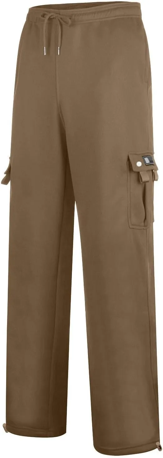 Casual Cargo Sweatpants for Men Lightweight Straight Leg Hiking Pants Comfort Outdoor Loose Jogger Pant with Pocket