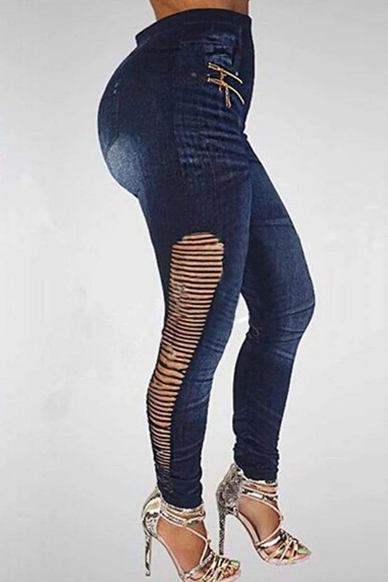 Casual Slim Denim Trousers