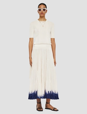 Silk Cotton Knit Skirt Soft Styling
