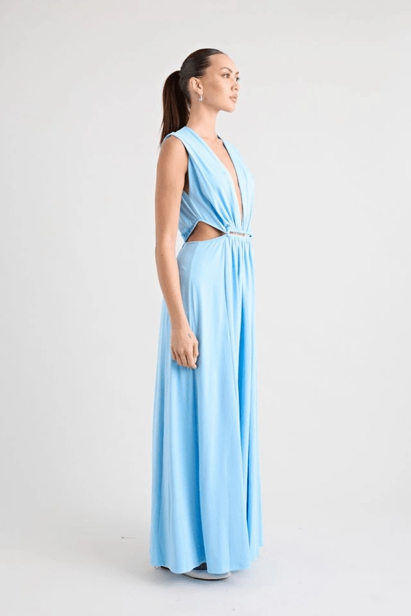 Do For Love Gown Light Blue Smooth Drape