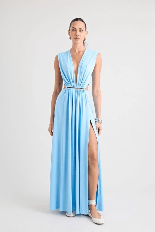 Do For Love Gown Light Blue Comfortable Layer