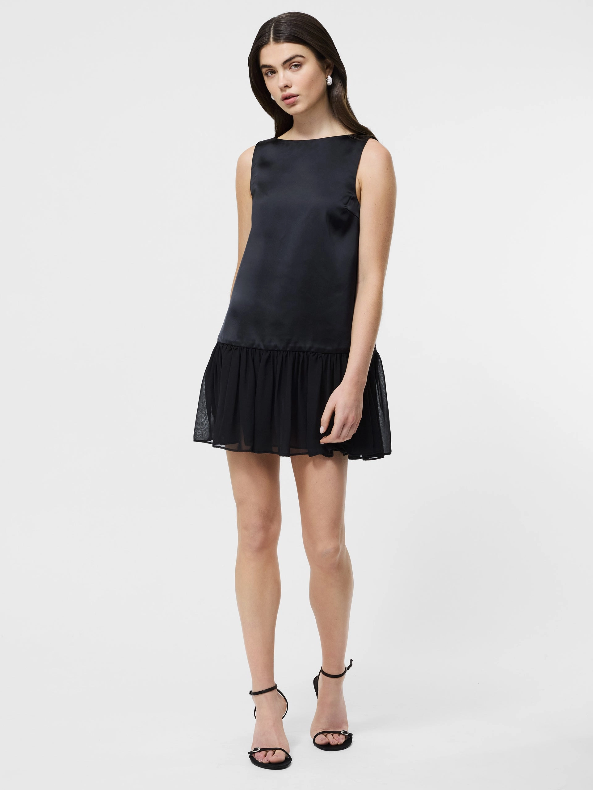 MARINA SILKY PLEATED MINI DRESS Polished Motion Polished Layer