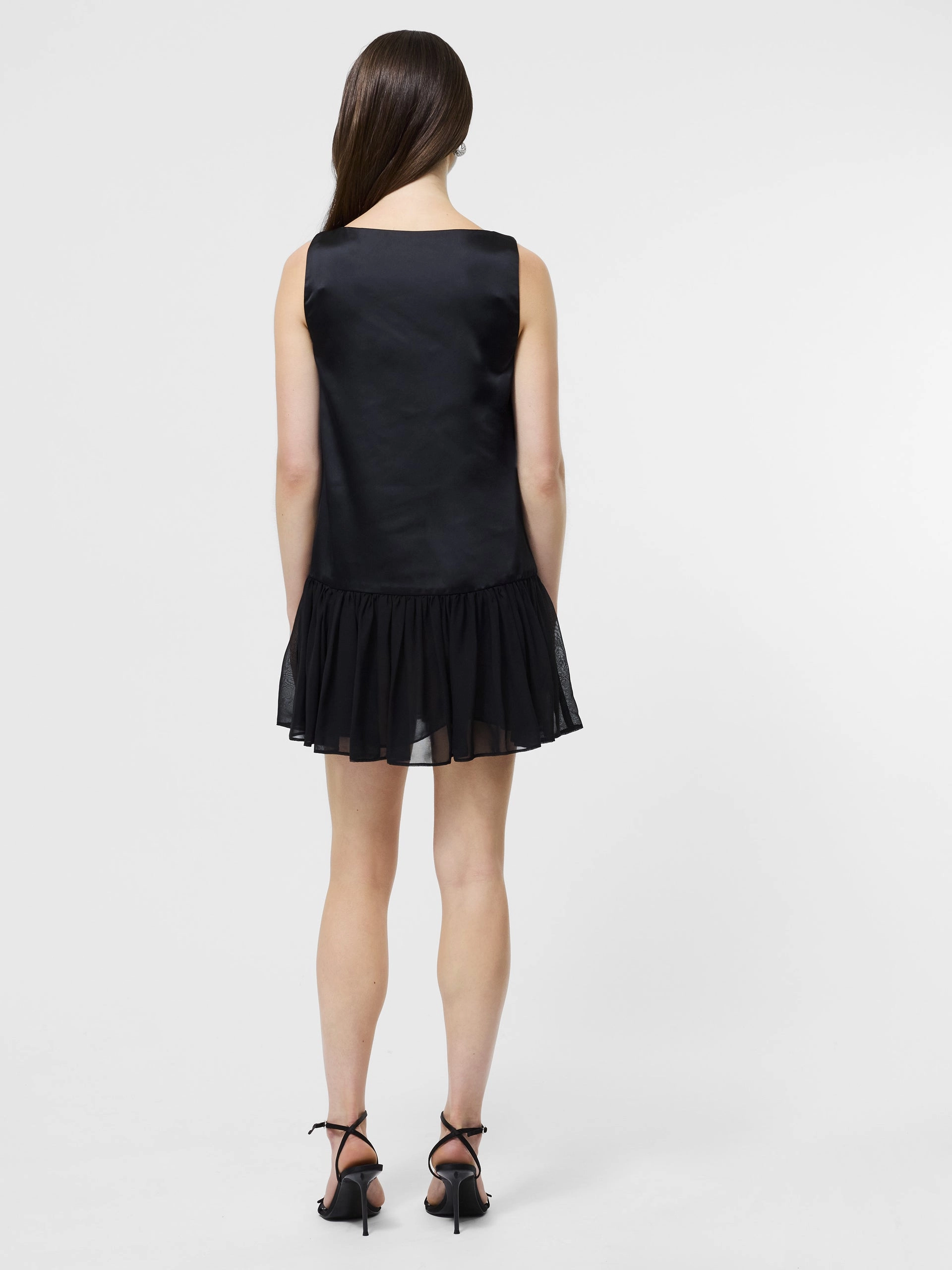 Warranty-Included MARINA SILKY PLEATED MINI DRESS
