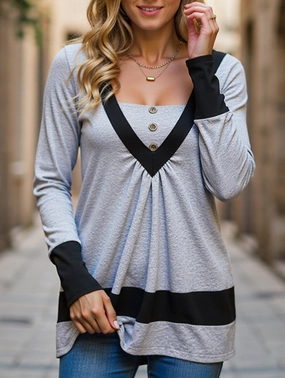 Casual home t-shirt top for women YarnDyedQuality